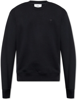 Sweatshirt met logo Ami Paris , Black , Heren - 2Xl,Xl,L