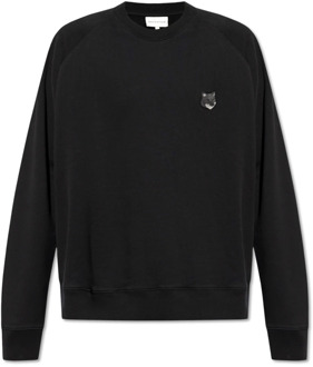 Sweatshirt met logo Maison Kitsuné , Black , Heren - Xl,L,M,S,Xs