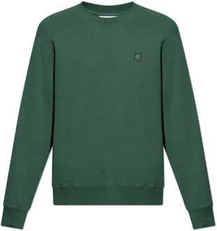 Sweatshirt met logo Maison Kitsuné , Green , Heren