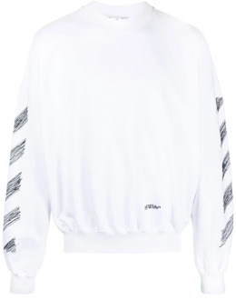 Sweatshirt Off White , White , Heren - S