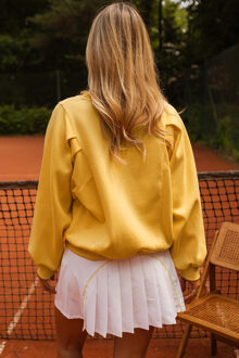 Sweatshirt Rok Set Mosterdgeel