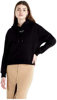 Sweatshirt Without Zip Woman Black Calvin Klein , Zwart , Dames - L