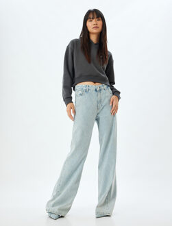 SWEATSHIRTS Capuchon kraag Met drukwerk Sweatshirt Donkergrijs