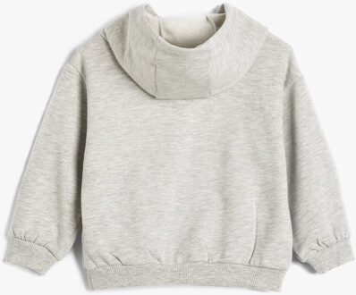 SWEATSHIRTS Capuchon kraag Met drukwerk Sweatshirt Lichtgrijs