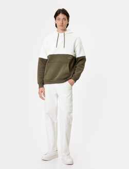 SWEATSHIRTS Capuchon kraag Met kleurblokken Sweatshirt Ecru