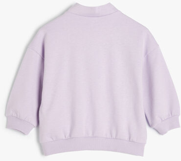 SWEATSHIRTS Halve ritssluiting Met drukwerk Sweatshirt Lila