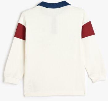 SWEATSHIRTS Polokraag geborduurd Sweatshirt Wit