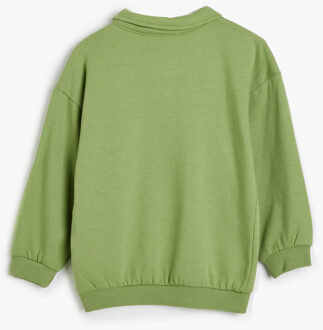 SWEATSHIRTS Polokraag Met drukwerk Sweatshirt Groen