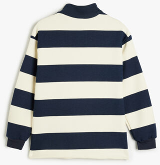 SWEATSHIRTS Rechte kraag Met drukwerk Sweatshirt Ecru