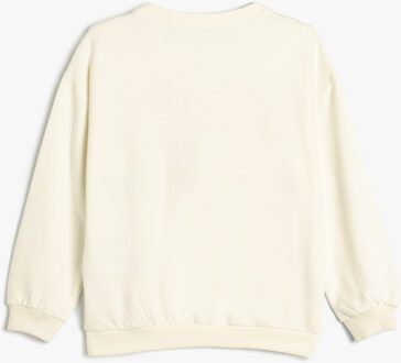 SWEATSHIRTS Ronde kraag Met drukwerk Sweatshirt Ecru