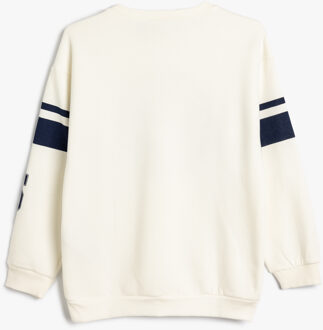 SWEATSHIRTS Ronde kraag Met drukwerk Sweatshirt Ecru