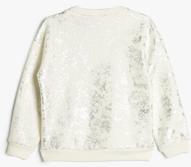 SWEATSHIRTS Ronde kraag Met drukwerk Sweatshirt Ecru