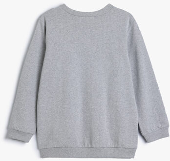 SWEATSHIRTS Ronde kraag Met drukwerk Sweatshirt Lichtgrijs