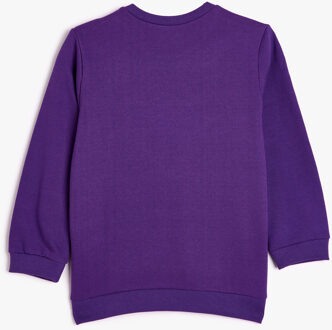 SWEATSHIRTS Ronde kraag Met drukwerk Sweatshirt Paars