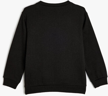 SWEATSHIRTS Ronde kraag Met drukwerk Sweatshirt Zwart