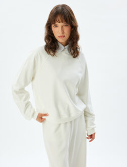 SWEATSHIRTS Ronde kraag Normaal Sweatshirt Wit