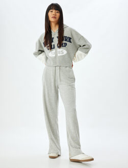 SWEATSHIRTS Volledige ritssluiting met capuchon geborduurd Sweatshirt Grijs