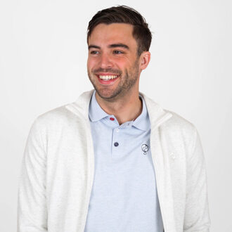 Sweatvest blokland grijs - maat L Wit