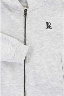 Sweatvest grey melee rugprint voor meisjes in de kleur Grijs - 176