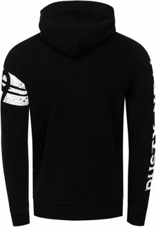 Sweatvest met prints aan de voorkant - maat S Zwart