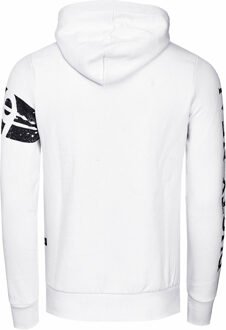 Sweatvest met prints aan de voorkant Wit