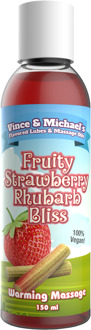 Swede Vince & Michael's Fruity Strawberry Rhubarb Bliss Flavored Warming Massage Lotion (150ml) Rood