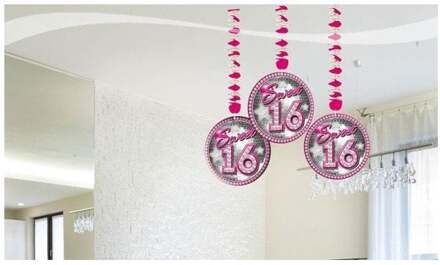 Sweet 16 Hangdecoratie 70cm 3st