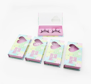 Sweet Cartoons Style Mink Eyelash Boxes Custom Lashcase Packaging With Logo Professional Designer 15mm 20mm 25mm Mink Lashes
