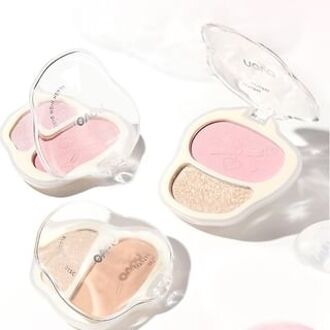 Sweet Encounter Highlighter Blush Palette - 3 Types 01# Slivery Beach - 5.6g