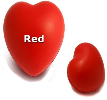 Sweet Heart Shaped Stress Relief Bal Oefening Stress Squeeze Elastische Rubber Soft Foam Bal Bal Speelgoed Rood