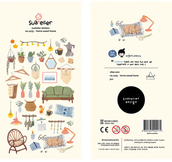 Sweet Home Decorative Stickers Scrapbooking Stick Label Diary Stationery Album Stickers