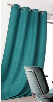 Sweet Lichtdoorlatend Kant En Klaar Gordijn Suède Groen 145 X 260 Cm