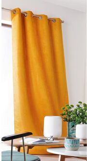 Sweet Lichtdoorlatend Kant En Klaar Gordijn Suède Oker 145 X 260 Cm