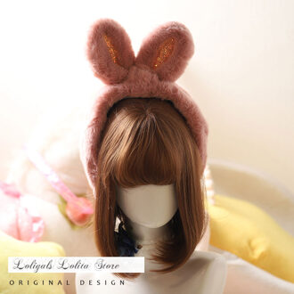 Sweet Winter Ear Muffs with Bunny Ear Bleke roze Grijs