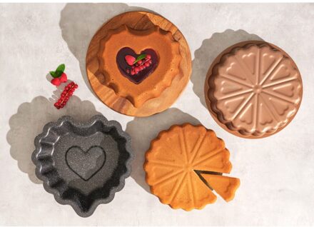 Sweetheart 26 Cm Rose Goud Cakevorm Set 2'li