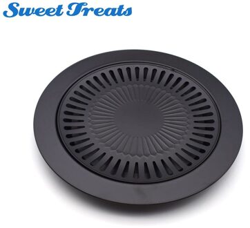 Sweettreats 1 Pcs Huishoudelijke Koreaanse Stijl Non-stick Rookloze Barbecue Bbq Pan Grill Kookplaat Barbecue Plaat Keuken Pan