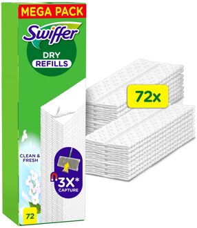 Swiffer DRY FRESH Vloerdoekjes 72 stuks wit