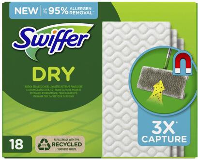 Swiffer Dry Stofwisdoekjes Navulling Doosje A 18 Stuks wit