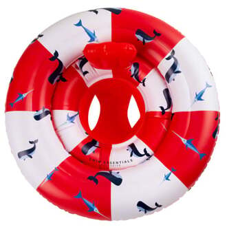 Swim Essentials baby zwemstoel reddingsboei/walvis print - 0-1 jaar Multikleur