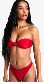 Swimwear Essentials Bandeau Bikini Top, Red - 34