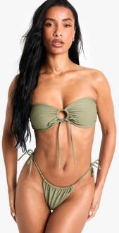 Swimwear Essentials Multiway Bandeau Bikini Top, Khaki - 36