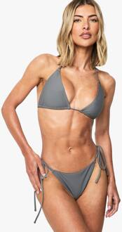 Swimwear Essentials Triangle Bikini Top, Slate - 34