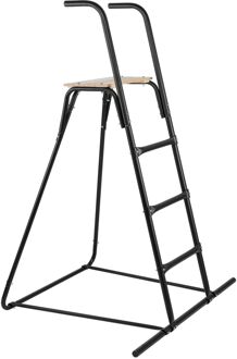 Swing King Glijbaan Losstaande Trap - Hout En Metaal - 1 Persoon - Zwart - 220cm