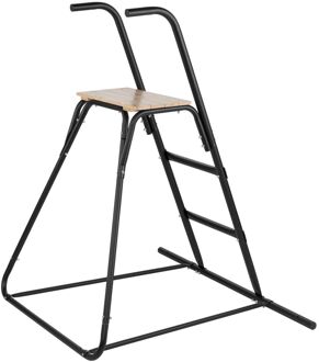 Swing King Glijbaan Losstaande Trap - Hout En Metaal - 1 Persoon - Zwart En Hout - 175cm