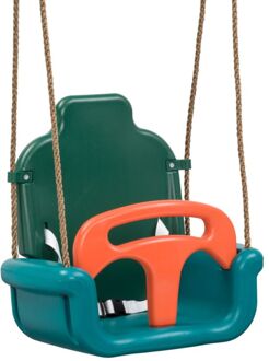 Swing King Groeischommel Groen/turquoise/oranje