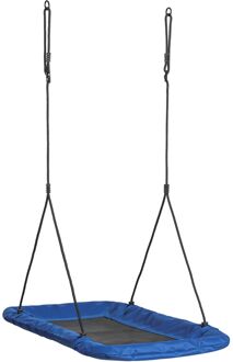 Swing King Schommel Rechthoekig Blauwe Canvas 100x65x55cm