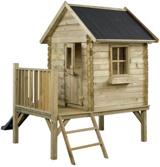 Swing King Speelhuisje Camilla Met Glijbaan Antraciet 171x180x217cm