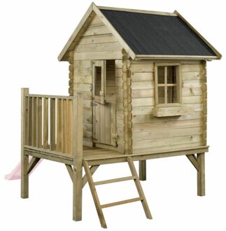 Swing King Speelhuisje Camilla Met Glijbaan Pastel Roze