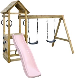 Swing King Speeltoestel Maria Met Glijbaan Pastel Roze