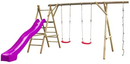 Swing King Speeltoestel Met Glijbaan Noortje Paars 300cm